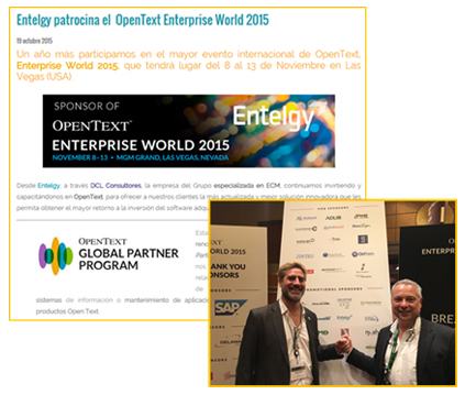 Entelgy patrocina y participa en Enterprise World 2015