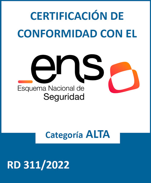 Certificado de conformidad con el ENS ALTO, Innotec System, S.L.U