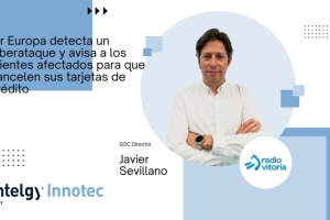 Javier Sevillano, Director del SOC en Entelgy Innotec Security, habla con los medios de comunicación sobre el ciberataque de Air Europa