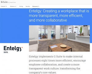 Google destaca a Entelgy como Caso de Éxito en Transformación Digital