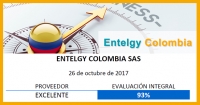 Entelgy en Colombia reconocida como proveedor Excelente