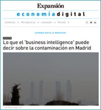Expansión publica el análisis realizado por el Centro de Excelencia BI de Entelgy sobre la contaminación de Madrid