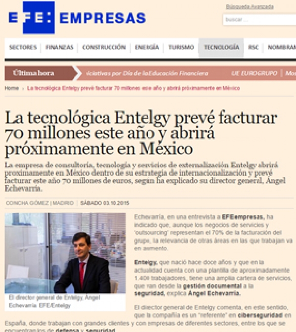 EFE entrevista a Ángel Echevarría sobre los planes de expansión en México