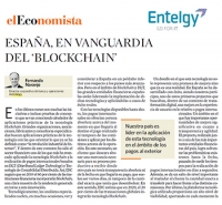 “España lidera la aplicación de blockchain” tribuna de opinión, en El Economista