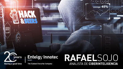 Rafael Sojo Ruiz, analista de ciberinteligencia de Entelgy Innotec Security, imparte un taller en Hack &amp; Beers Huelva